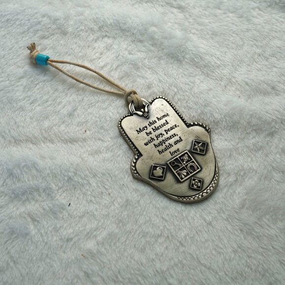 Danon‎ Silver Hamsa Hand Wall Hanging with Blessing - Picture 1 of 3